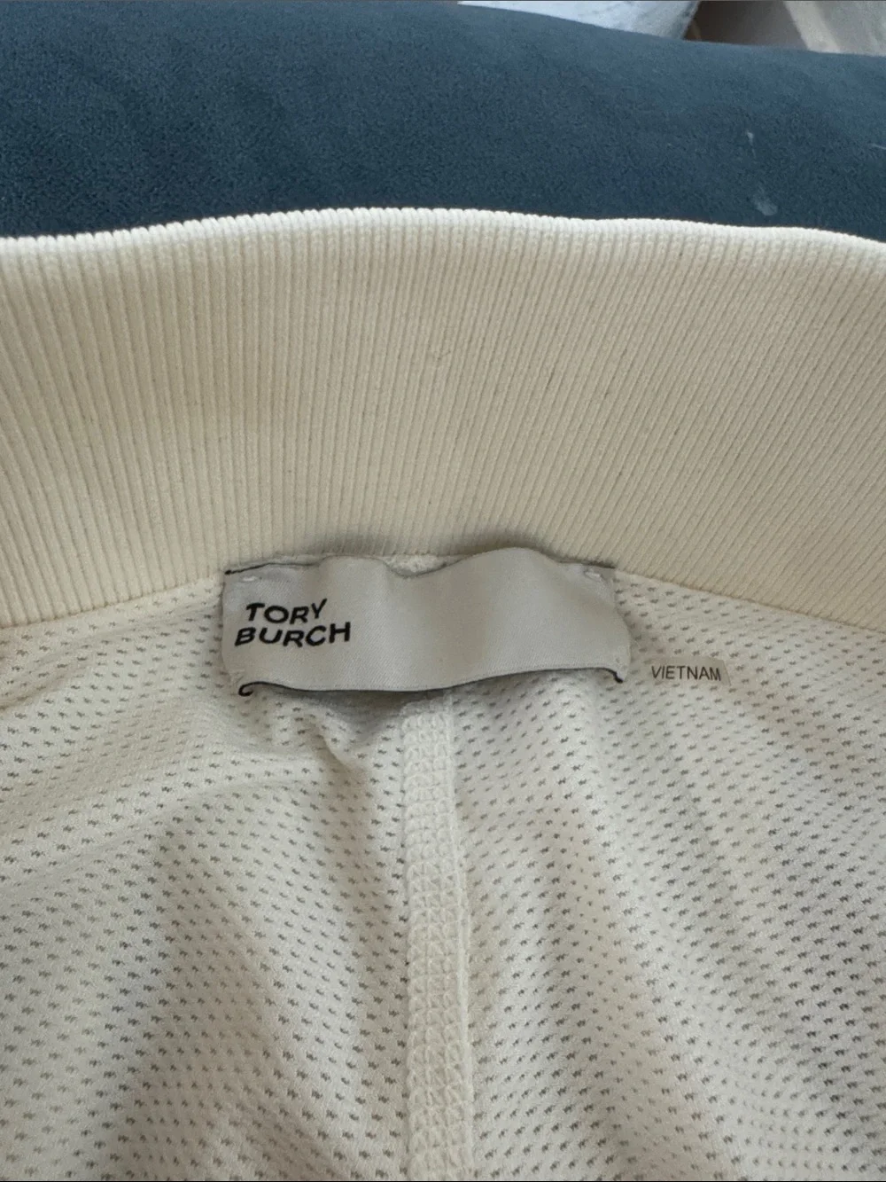 TORY BURCH Cream Pleated Skater Mini Skirt